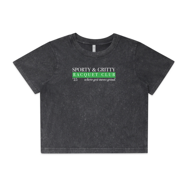 Sporty & Gritty Stone Wash Heavy Crop
