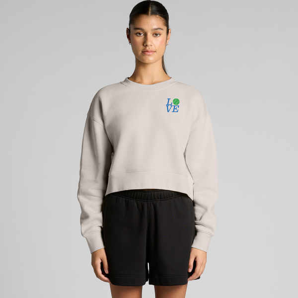 LOVE Relaxed Cropped Crew Sweatshirt