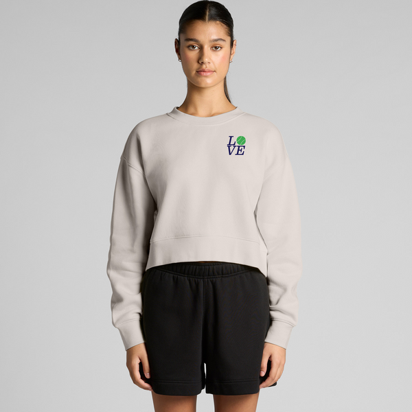 LOVE Relaxed Cropped Crew Sweatshirt