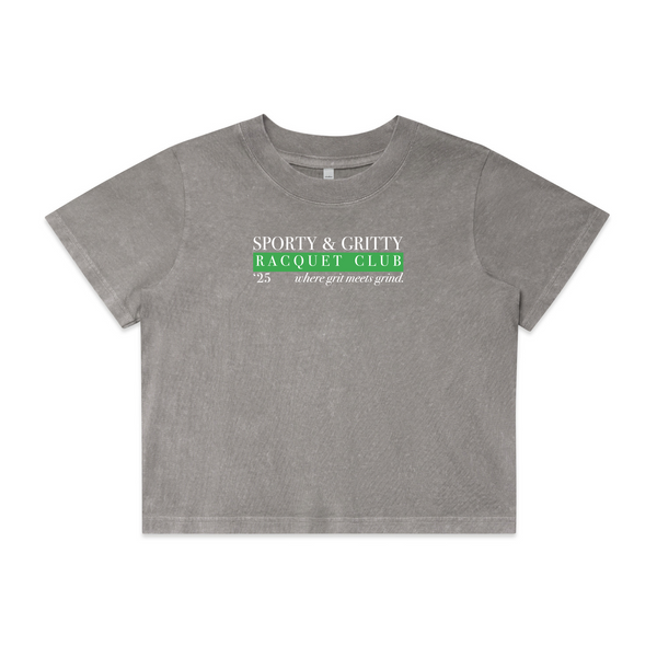 Sporty & Gritty Stone Wash Heavy Crop
