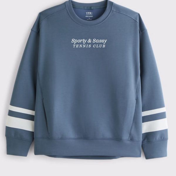 Sporty & Sassy Striped Sleeve Sweatshirt